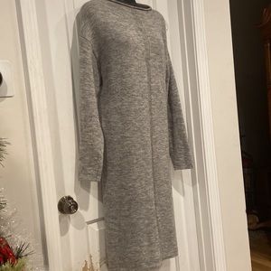 Solutions! Knit Sweater gray midi dress